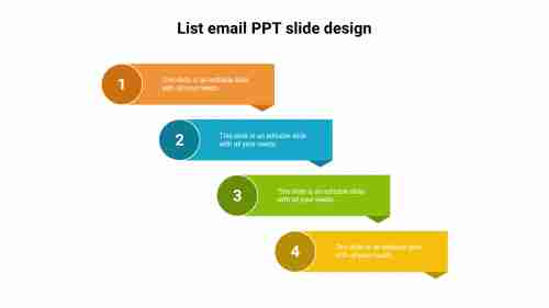list email PPT slide design template