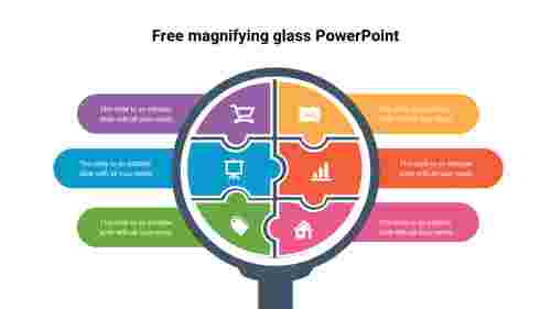 Free Magnifying Glass PowerPoint Template For Business