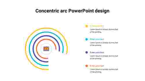 Attractive Concentric Arc PowerPoint Design Template