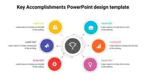 Infographics model Key Accomplishments PowerPoint design template