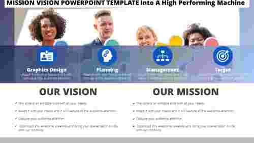 Affordable Vision And Mission PowerPoint Template Design