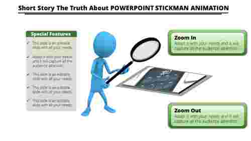 PowerPoint Stickman Animation With Magnifying Glass