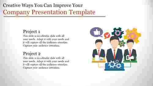 Editable Company Presentation Template With Two Node