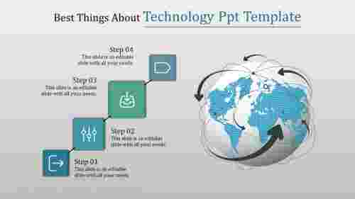 Attractive%20Technology%20PPT%20template%20-%20Four%20Steps%20Presentation
