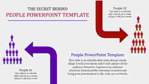  people powerpoint template with arrow
