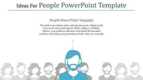 Solitary People PowerPoint Template For Presentation