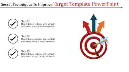 Target template powerpoint - 3 Arrow Direction