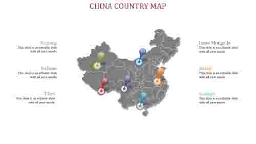 China Country Map PowerPoint Template Presentation