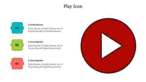 Effective Play Icon PowerPoint Template Presentation