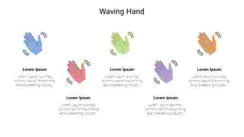 Editable Waving Hand PowerPoint Template Presentation