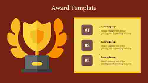 Creative Award Template PPT Slide Presentation Design