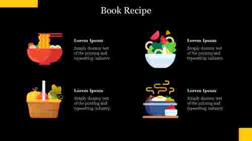 Creative Book Recipe PPT Slide