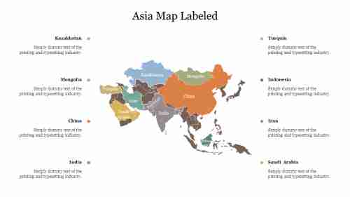 Editable%20Asia%20Map%20Labeled%20PPT%20Template%20Presentation%20Slides