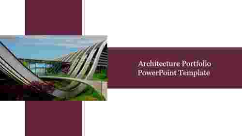 Simple Architecture Portfolio PowerPoint Template Slide