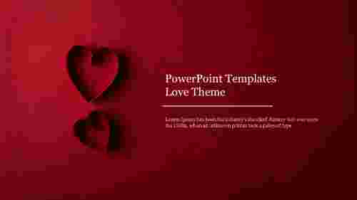 Attractive Free PowerPoint Templates Love Theme Slide