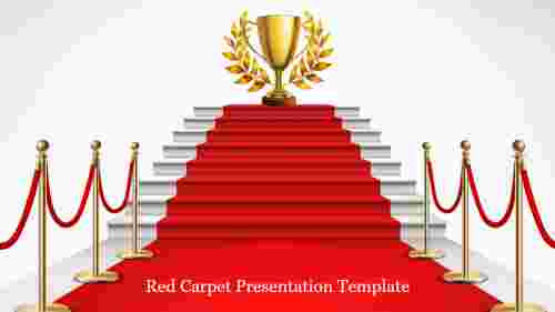 Innovative Red Carpet Presentation Template Slide