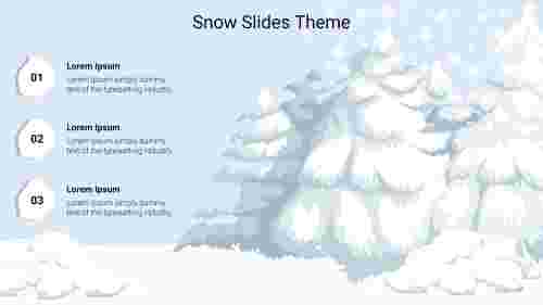 Attractive Snow Google Slides Theme Presentation Template