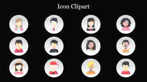 Creative Icon Clipart Presentation Slide Template