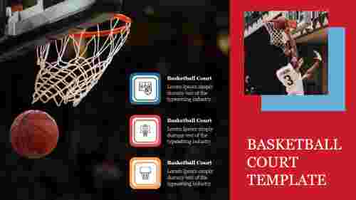 Innovative Basketball Court Template Template Presentation