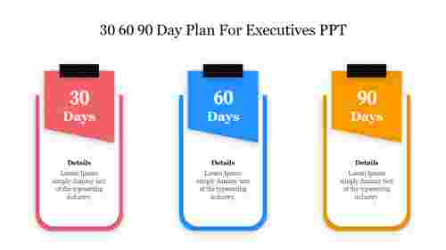 Creative 30 60 90 Day Plan For Executives PPT Presentation