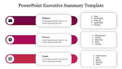 Attractive PowerPoint Executive Summary Template Slide