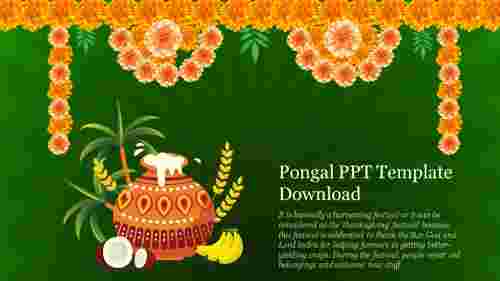 Elegant Pongal PPT Template Download With Green Theme