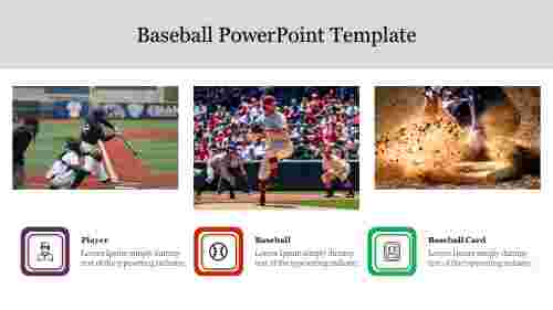 Attractive Baseball PPT Template Presentation Slide
