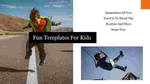 Simple Fun Templates For Kids Presentation PowerPoint