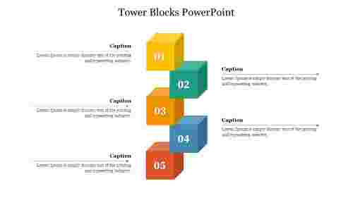 Attractive Tower Blocks PowerPoint Slide Presentation
