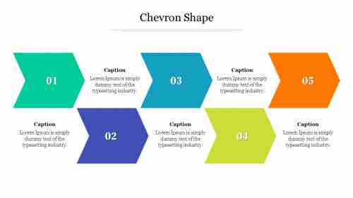 Chevron Shape PPT PowerPoint Slide