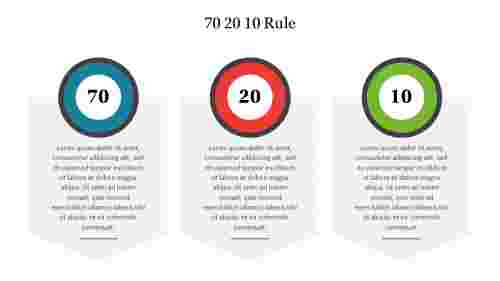 Stunning 70 20 10 Rule PowerPoint Template Designs