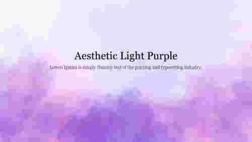 Get Modern Aesthetic Light Purple PPT Slide Design