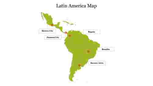 Awesome Latin America Map Presentation Template Design
