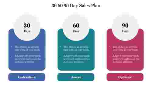 Professional 30 60 90 Day Sales Plan PowerPoint Template
