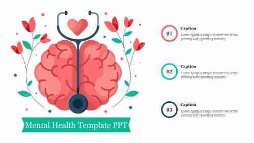 Editable Mental Health Template PPT Slide
