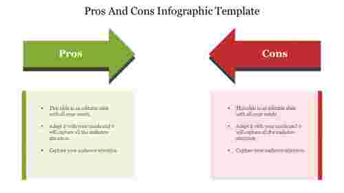 Creative Pros And Cons Infographic Template For Presentation