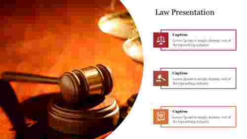 Editable Law Presentation Template Design PPT Slide