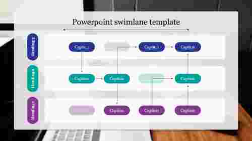 Creative powerpoint swimlane template