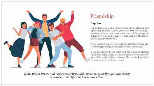 Slideshow On Friendship Template For Presentation