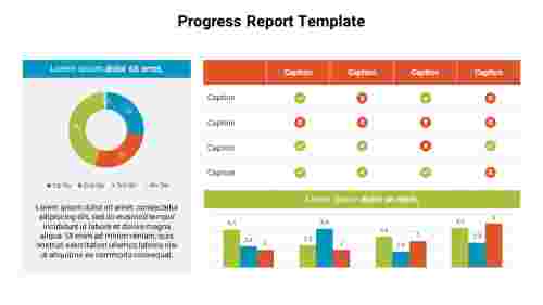 Progress Report Template PowerPoint Presentation Slide