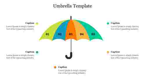 Creative Umbrella Template For PowerPoint Presentation 