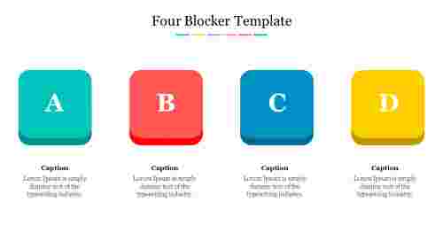 Creative Four Blocker Template Presentation