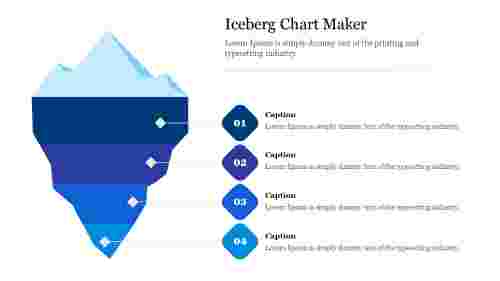 Frosty Iceberg Chart Maker PowerPoint Presentation