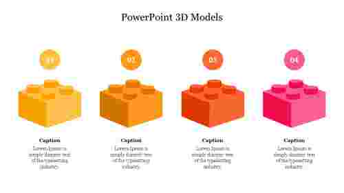 Example PowerPoint 3D Models Presentation Slide Template