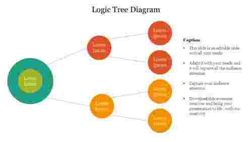Editable Logic Tree Diagram For PPT Presentation Template