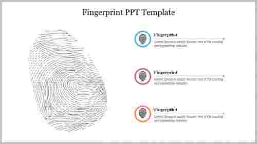Fingerprint PPT Template For Presentation Slide