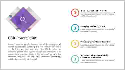 Creative CSR PowerPoint Template For Presentation 