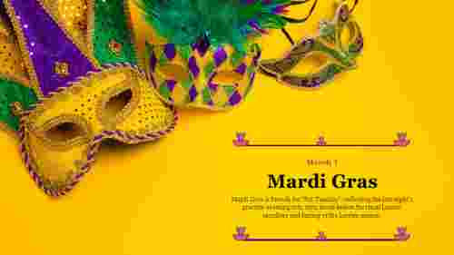 Effective Mardi Gras Google Slides Template Presentation