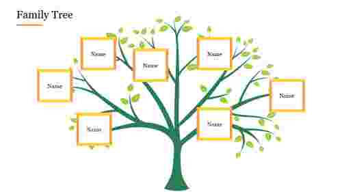 Innovative Family Tree Template PowerPoint Template