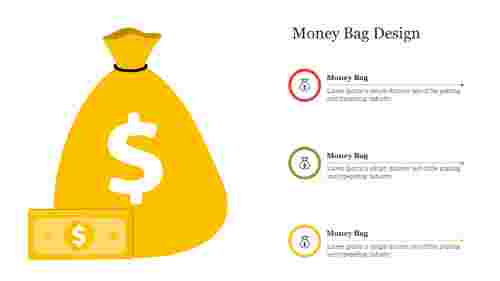 Money Bag Design For PowerPoint Presentation Slide